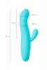 JOS Vibrator-rotator with clitoral stimulation JOS MERRY-SWI, silicone, blue, 20.7 cm